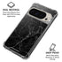 Black Marble Pixel 9 Pro XL Clear Case